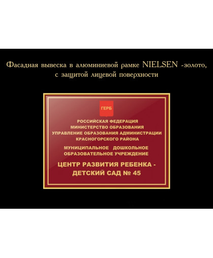 ФАСАДАЯ ВЫВЕСКА ДЛЯ ДЕТСКОГО САДА, БОРДОВАЯ купить