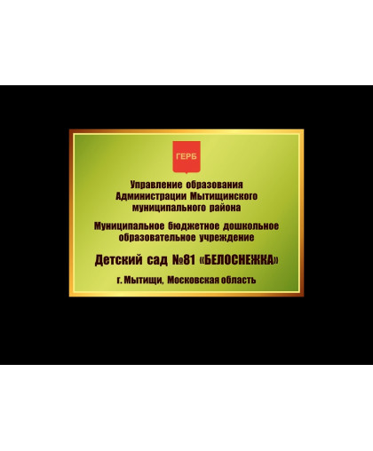 ФАСАДНАЯ ВЫВЕСКА ДОУ купить