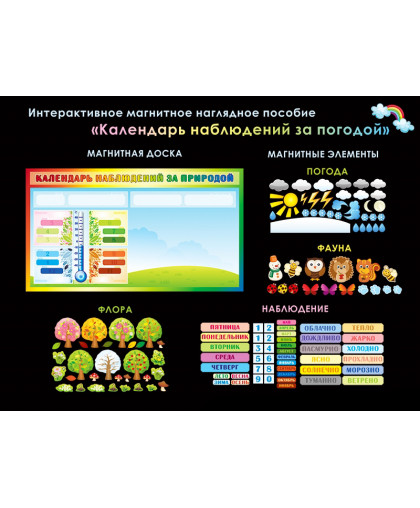 ИНТЕРАКТИВНОЕ ПОСОБИЕ - КАЛЕНДАРЬ НАБЛЮДЕНИЙ ЗА ПОГОДОЙ купить