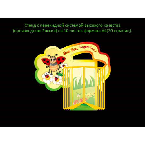 СТЕНД С ПЕРЕКИДНОЙ СИСТЕМОЙ ДЛЯ ГРУППЫ БОЖЬЯ КОРОВКА