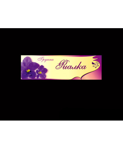 ТАБЛИЧКА ДЛЯ ГРУППЫ "ФИАЛКА" купить